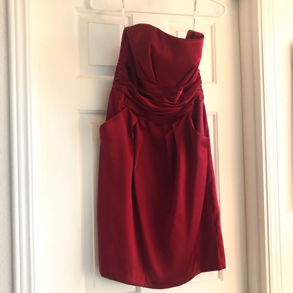 Bridesmaid Red Dress (David’s Bridal) - Picture 1 of 3
